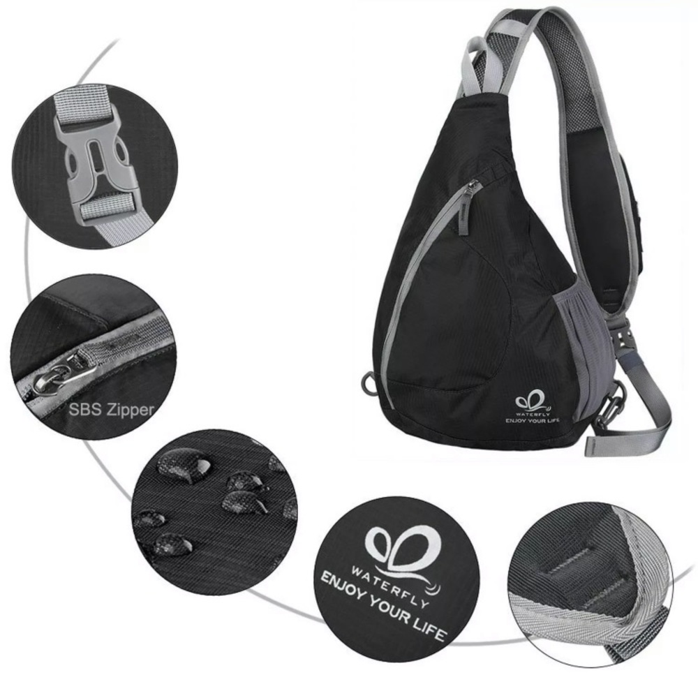 WATERFLY Sling Chest Backpacks Shoulder Triangle - Picture 6 of 7